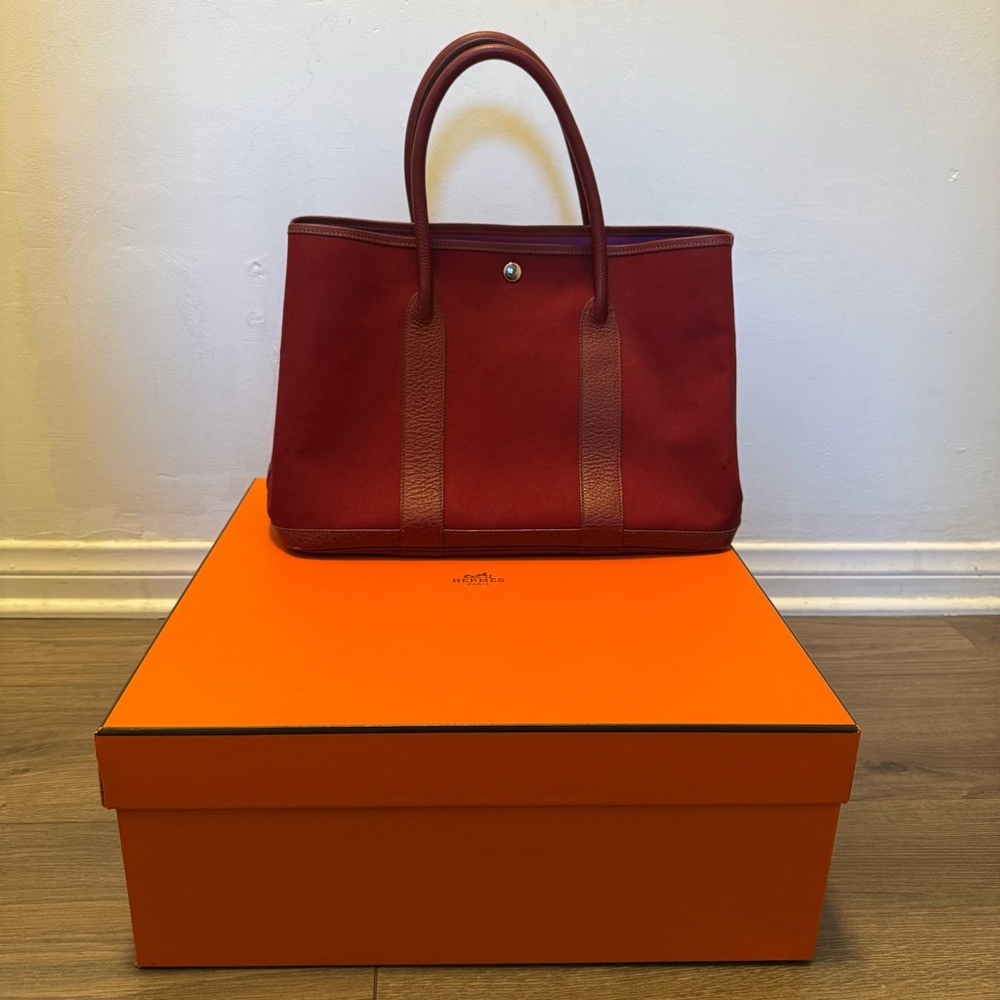Hermès Garden 36 MM Toile Officier Tote Bag